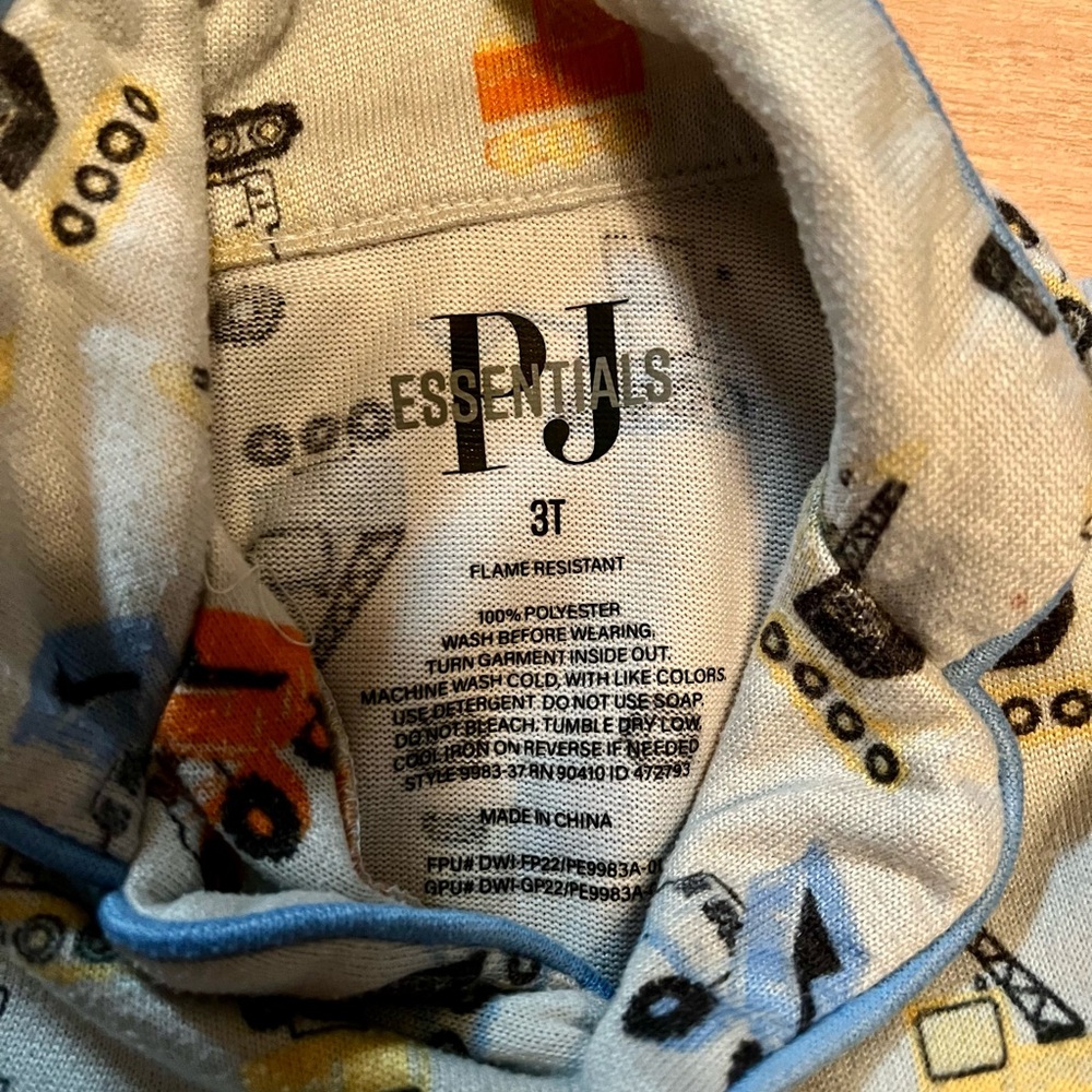 The Children's Place Construction Pajama Set - Blue and Orange - Picture 5 of 5